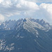 Karwendel in voller Breite, Hoher Gleirch in Bildmitte.