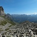Blick in Richtung Alpe Dèvero und der markante Pizzo Fizzo. Im Hintergrund, Basòdino