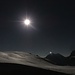 Am Start zum Breithorn..der Mond leuchtet..