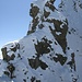 Winterliche Verhältnisse beim Übergang vom Piz Bianco zum Piz Bernina.