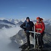 Gipfelfoto mit der Walliser Prominenz im Hintergrund