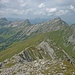 Gipfelblick vom Büchsentaljoch: Kohlbergspitze, Pitzenegg, Hochschrutte und Großes Pfuitjöchle.