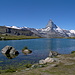 oft gesehen: Kalenderbildmotiv "Stellisee mit Matterhorn"