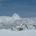 Gipfel wetteifern mit Wolkentürmen – hier der hintere Tierberg und der „Hungergipfel“ (rechts)