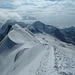 Abstieg und Traverse zum Mittelgipfel