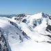 Das Schaustück der Cima Linke ist die weiße Pracht des Fornogletschers mit der Punta Taviela (3612 m), der Punta San Matteo (3670 m) und dem Pizzo Tresero (3594 m) - weitere Ziele auf meiner übervollen alpinen Wunschliste !