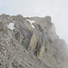 Kurz ist ein Teil der Wisse Schijen sichtbar - der Gipfel rechts ist der kotierte Punkt 3323.5, der höchste Punkt wohl knapp nicht sichtbar