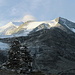 Blick von der Turtmannhütte nach Süden<br />Links, der Brunegg Gletscher