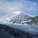 Blick vom Aufstiegsweg nach Süden.<br />Im Vordergrund der Brunegg Gletscher