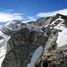 Blick vom Schöllijoch (3343m) auf das Schöllihorn<br />Im Vordergrund befindet sich der Einstieg (oder Ausstieg) des Klettersteigs der zur Topalihütte führt.