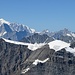 Mont Blanc-Aiguilles, in mittlerer Etage die Maisons Blanches