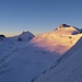 Sonnenaufgang am Aletschhorn (links der Bildmitte)