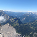 Gipfelpanorama: Civetta, Marmolata, Sella(?), von links