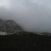 Hartnäckiger, andauernder Nebel am Civetta-Gipfelblock, nicht ferrata-freundlich