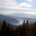 Ein Teil des Lago di Como und Po-ebene