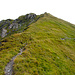 Abstieg vom Gipfel Bernkogel.