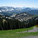 Blick vom Kronberg gegen SSW: Schwägalp, westliche Alpsteinausläufer, Glarner Berge