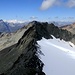 Piz Surgonda, cima Ovest e a destra il ghiacciaio d' Agnel