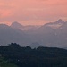 Auf der Fahrt ins Muoatathal, Standort Schwyz, Sicht zum Gitschen, Uri Rotstock sowie Schlieren