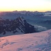 Sonnenaufgang auf dem Mont Blanc.