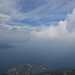 Blick von der cresta sud hinab nach Maderno und dem Gardasee