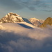 Blick nach Westen zu Grand Combin & Mont Blanc