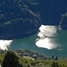Stausee Lago di Vogorno mit dem Dörfchen Mergoscia - unser Startpunkt