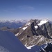 Man konnte sogar den Aletschgletscher erahnen (in Bildmitte rechts; größter Gletscher der Alpen)