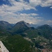 Blick von der Cima Sat nach Norden zum Monte Misone, dahinter die Brenta