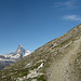 im Aufstieg das Matterhorn vor Augen