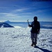 Gipfelplateau des Chimborazo und im Hintergrund der Cotopaxi