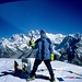 Rücklings lacht mich der Everest an -  am Mera Peak Gipfel