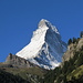 der Blick am Morgen auf das Matterhorn