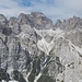 Blick vom Gipfel auf die gigantische Felswand der Brenta Alta (mit Cima Brenta etc.)
