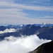Blick zu den Gipfeln der Alvierkette vis à vis, dahinter der höchste St. Galler