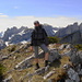 Lena auf dem Gipfel Alp Sigel P. 1769 m - fast im Herzen des Alpsteins