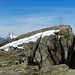 Grosse Huwetz, Gipfelkreuz, mit Bietschhorn ...