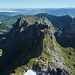 Blick vom Altmann nach Osten auf die mittlere Kette des Alpsteins.