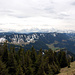 Der gesamte Schlierengrat von ganz links Schrotenegg, Schlierengrat-Gipfel und rechts Glaubenstock mit Glaubenbergpass.
