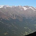 Die zentralen Stubaier Berge über dem Ridnauntal; dominierend der Feuersteinferner.