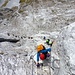 Klettersteig Sulzfluh live - man beachte den Andrang weiter unten...