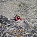 Im oberen Teil der Route finden sich vermehrt Flechten auf dem Gestein