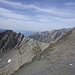 Blick zum Augstbordhorn 2971m. Die Gratüberschreitung vom Wiwannihorn her kommend ist im Kletterführer dokumentiert und soll spassig sein. Vielleicht ein anderes Mal?