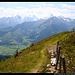 Blick ins Salzachtal vom Pinzgauer Spaziergang, Kitzbühler Alpen, Österreich