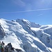 Blick zu unserem Ziel, dem Mont Blanc
