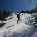das letztes Stück zum Monte Corno führt über Schnee