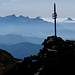 Panorama sulle Alpi Apuane dalla vetta del monte Sillara