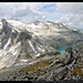 Granatspitze (links), Stubacher Sonnblick (links der Mitte) und Hochfillégg (rechts der Mitte) vom Medélzkopf, Hohe Tauern, Österreich