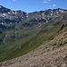 Schwarzer Joch mit Blick ins hinterste Val di Rabbi. Das Rif. S. Dorogoni liegt links der Bildmitte am Bach.