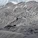 die Hütte und der Blick auf den nicht mehr vorhandenen Gletscher